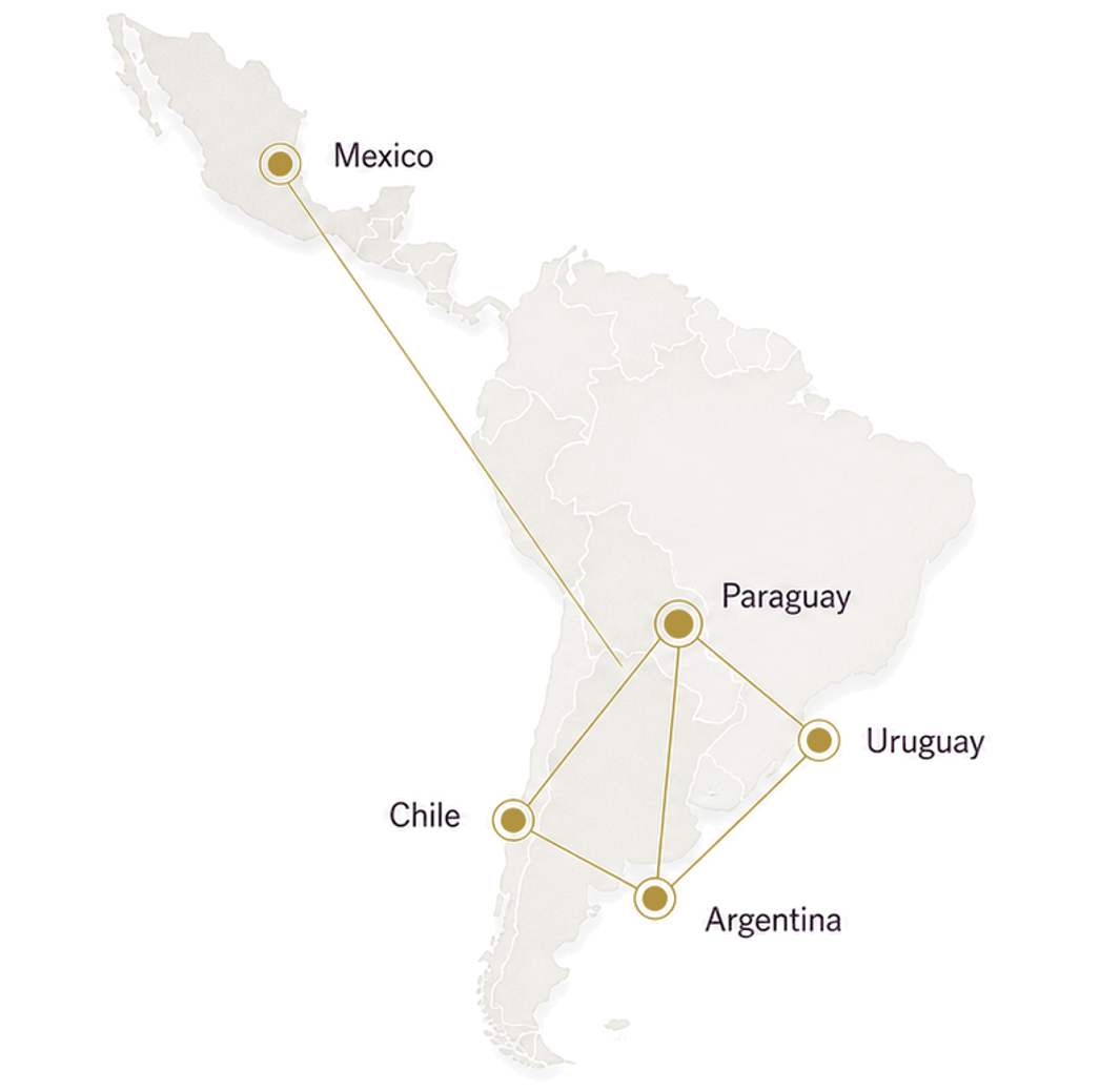 Mapa de la región con los mercados de trabajo de Kovaris