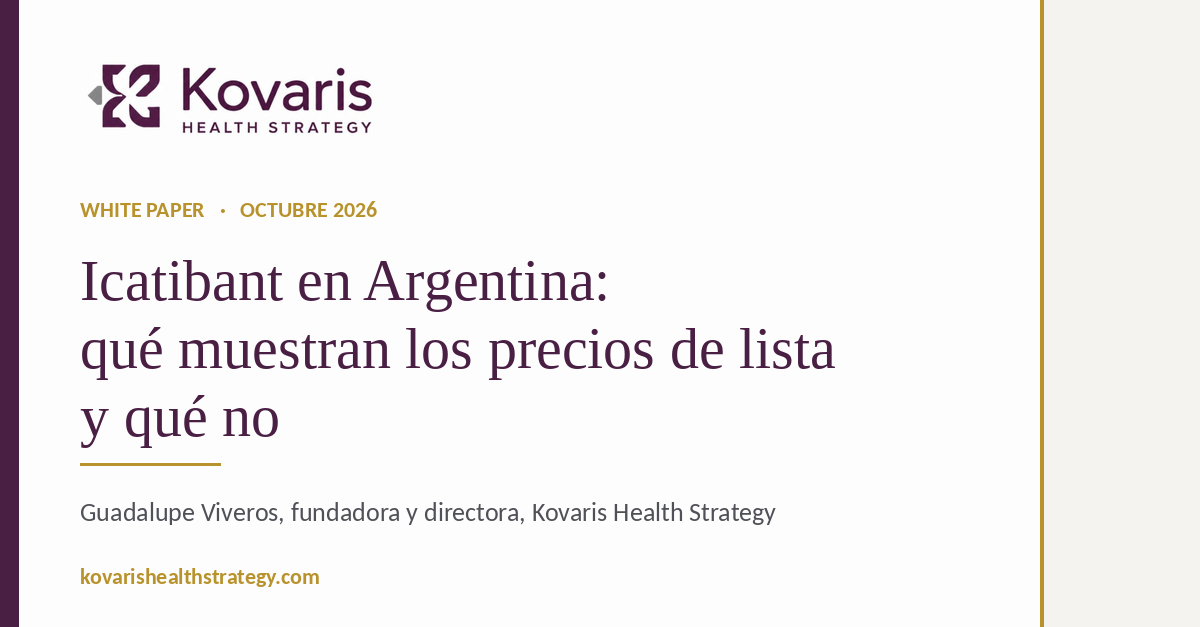 Portada del white paper Icatibant en Argentina